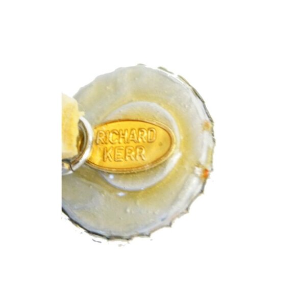 STUNNING VINTAGE RARE 1980s RICHARD KERR RHINESTONE DROP CLIP ON EARRINGS - Picture 4 of 8